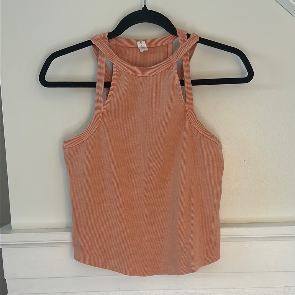 Anthropologie Daily Practice Pink Blush Color Ribbed Tank Women’s Medium